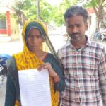 जालौन के कोंच कोतवाली में न्याय की गुहार लगाने पहुंची पीड़ित महिला किशनादेवी और पुलिस अधिकारी