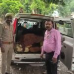 रक्षाबंधन से पहले जालौन में प्रशासन का बड़ा एक्शन, स्कॉर्पियो से 5 क्विंटल खोया बरामद जालौन में झांसी-कानपुर हाईवे पर चेकिंग के दौरान एसडीएम द्वारा पकड़ी गई खोया से भरी सफेद रंग की स्कॉर्पियो गाड़ी और मौके पर जांच करती खाद्य विभाग की टीम।