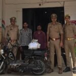 कैलिया थाना पुलिस द्वारा बरामद गांजा और मोपेड