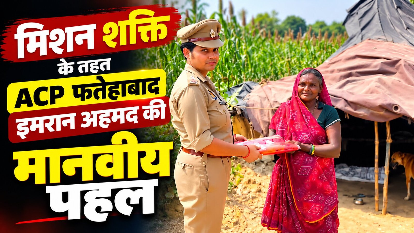 4 साल से झोपड़ी में रह रही महिला की मदद को पहुंचे ACP इमरान अहमद, भेंट किया राशन