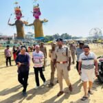 बरेली में एसपी सिटी चिराग जैन द्वारा रावण दहन स्थलों की सुरक्षा व्यवस्था का निरीक्षण